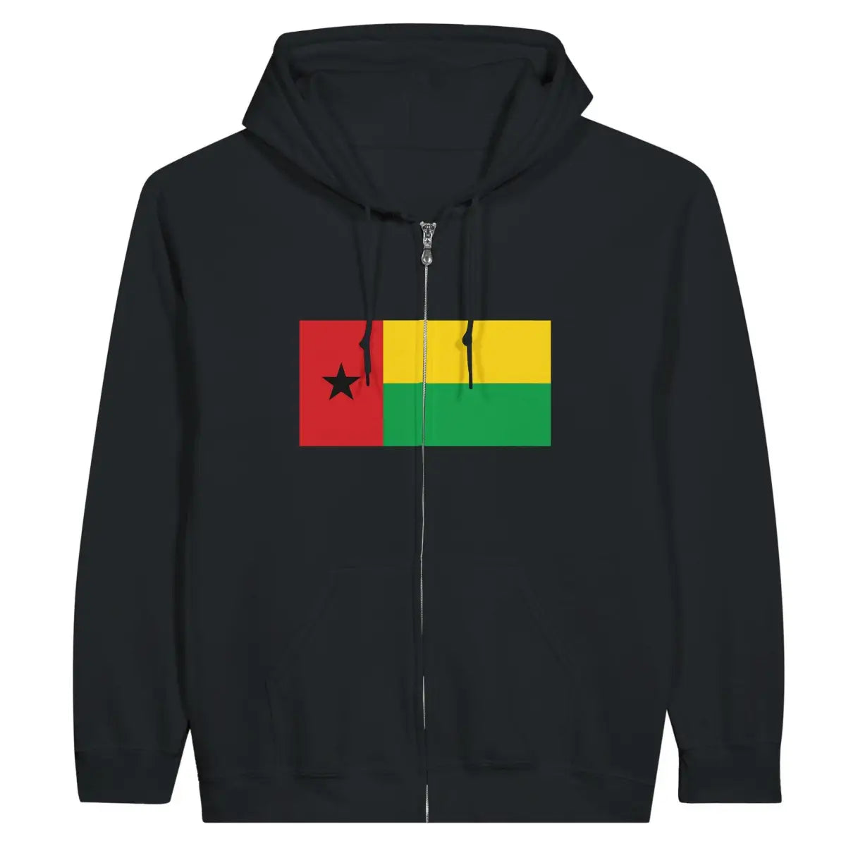 Sweat à capuche à fermeture éclair Drapeau de la Guinée-Bissau - Pixelforma 