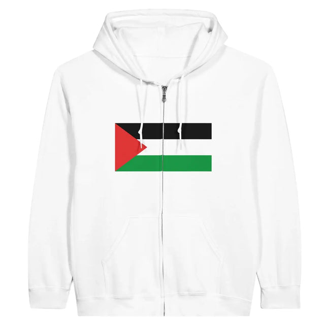 Sweat à capuche à fermeture éclair Drapeau de la Palestine - Pixelforma 