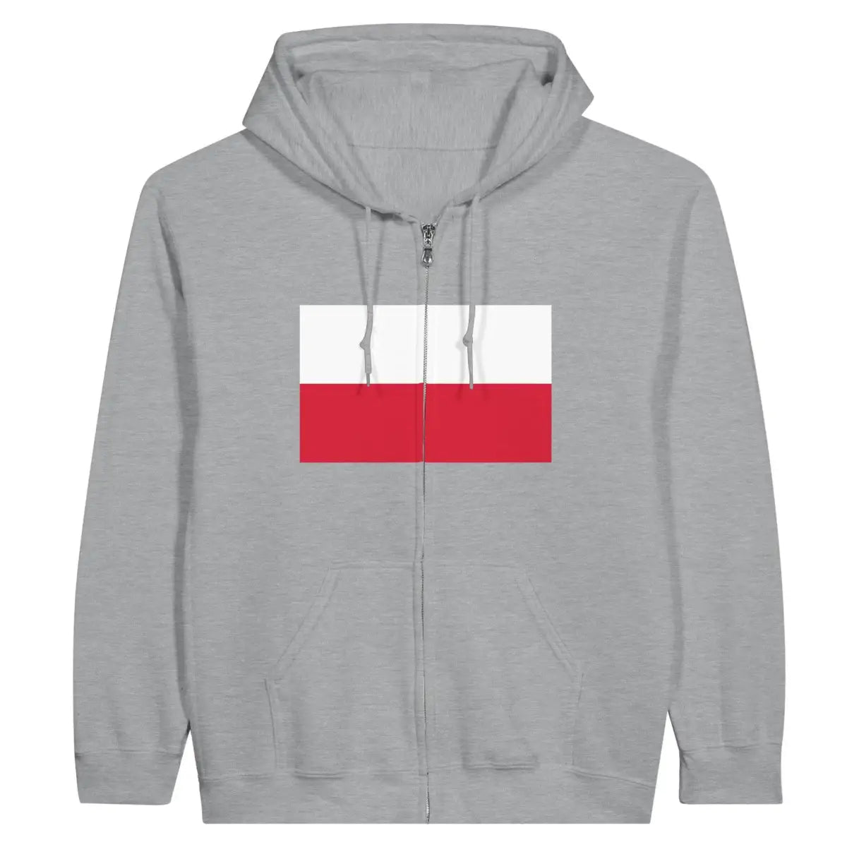 Sweat à capuche à fermeture éclair Drapeau de la Pologne - Pixelforma 