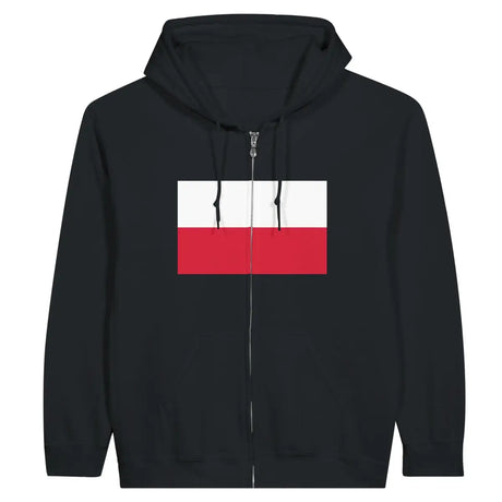 Sweat à capuche à fermeture éclair Drapeau de la Pologne - Pixelforma 