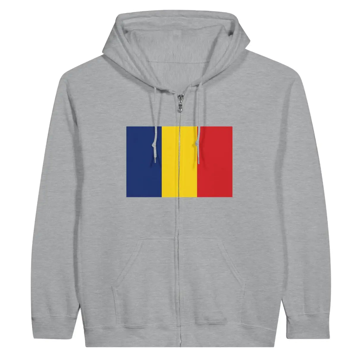 Sweat à capuche à fermeture éclair Drapeau de la Roumanie - Pixelforma 