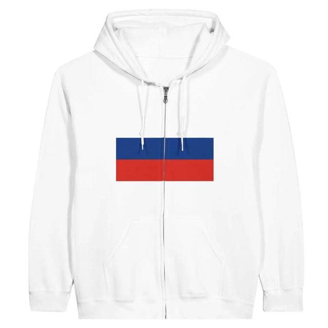 Sweat à capuche à fermeture éclair Drapeau de la Russie - Pixelforma 