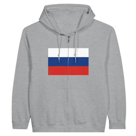 Sweat à capuche à fermeture éclair Drapeau de la Russie - Pixelforma 