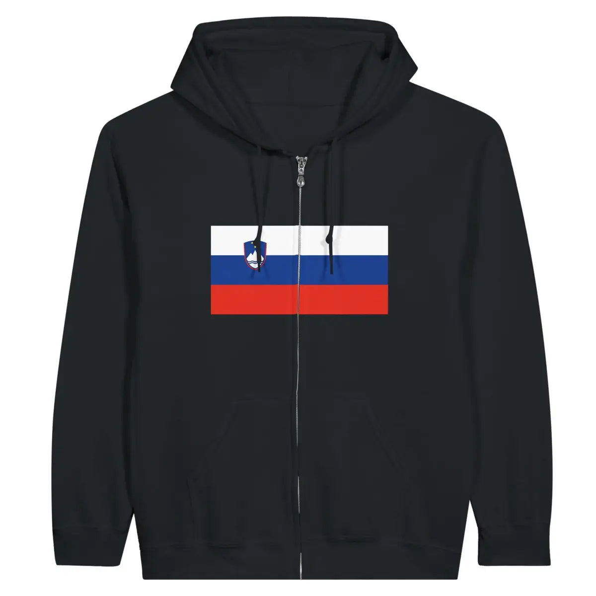 Sweat à capuche à fermeture éclair Drapeau de la Slovénie - Pixelforma 