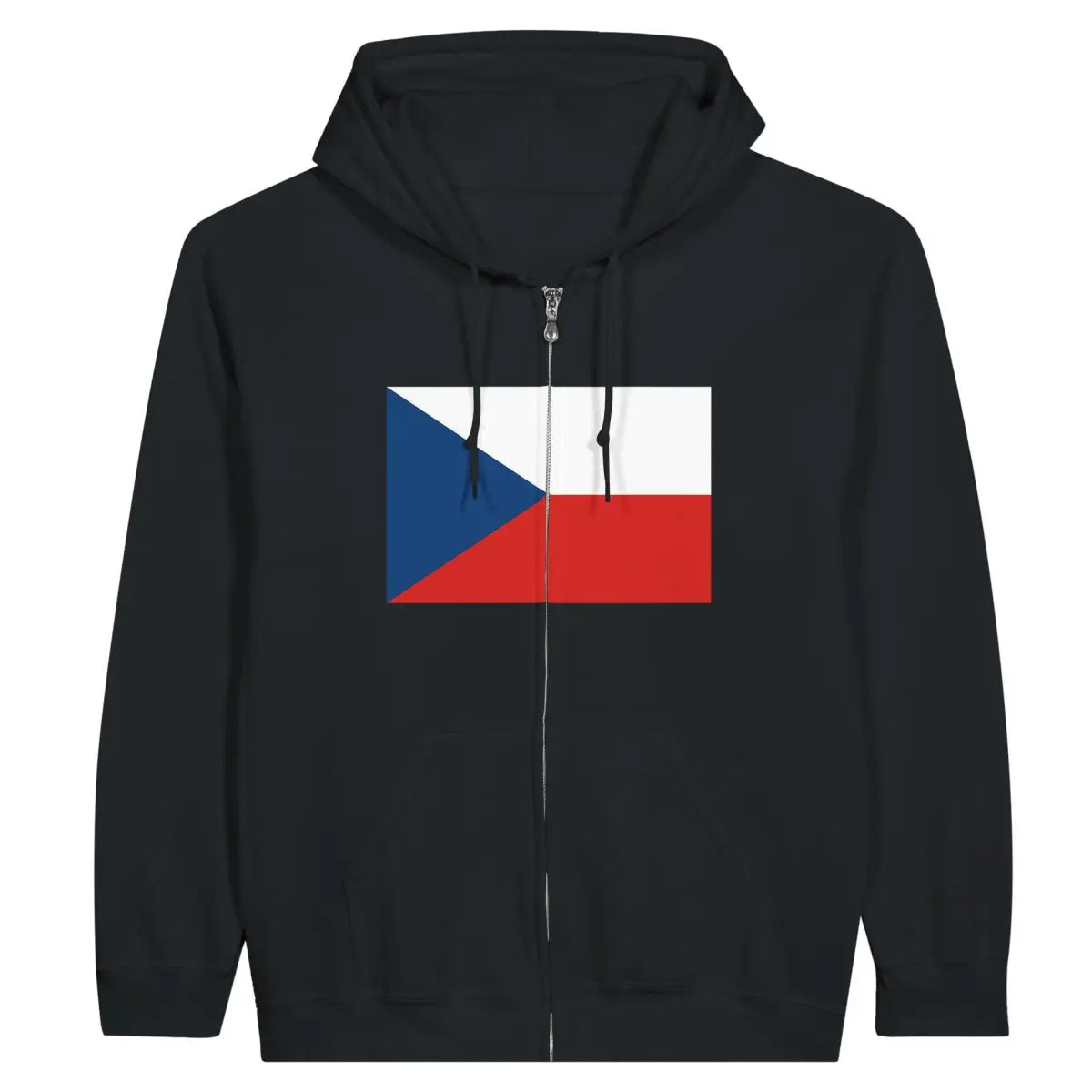 Sweat à capuche à fermeture éclair Drapeau de la Tchéquie - Pixelforma 