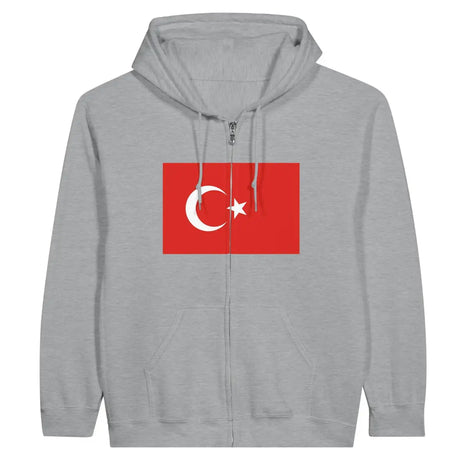 Sweat à capuche à fermeture éclair Drapeau de la Turquie - Pixelforma 