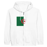 Sweat à capuche à fermeture éclair Drapeau de l'Algérie - Pixelforma 