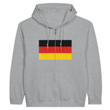 Sweat à capuche à fermeture éclair Drapeau de l'Allemagne - Pixelforma 