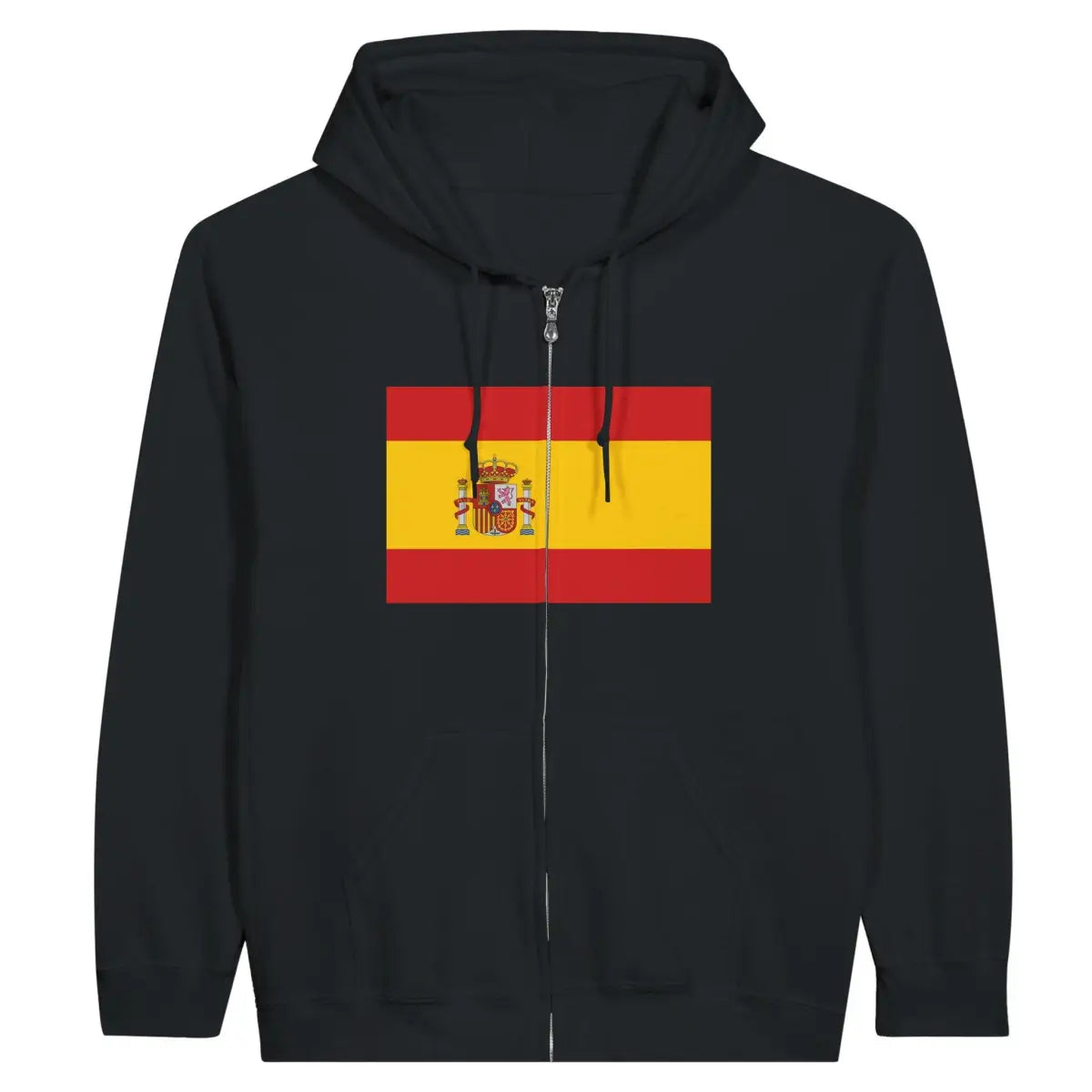 Sweat à capuche à fermeture éclair Drapeau de l'Espagne - Pixelforma 