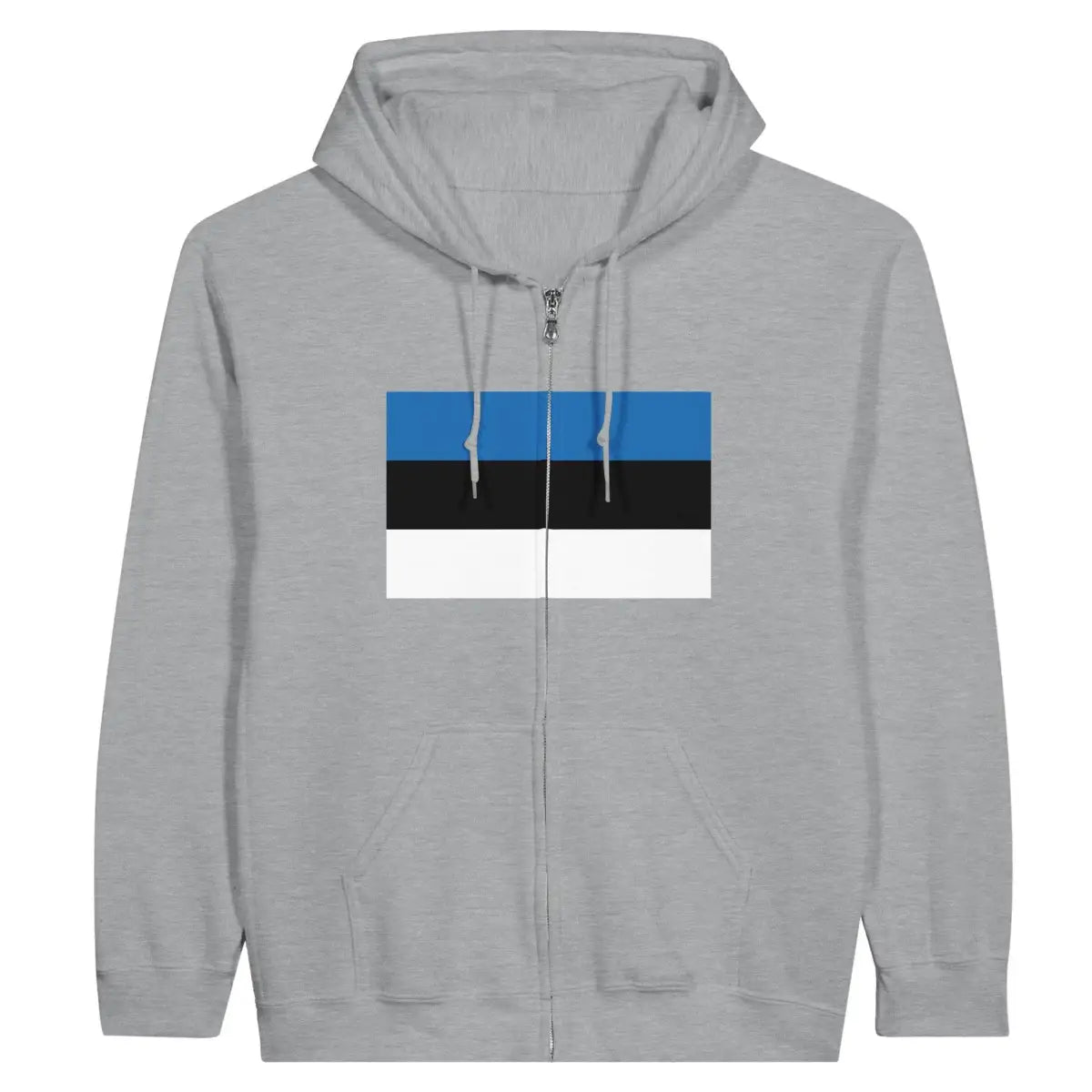 Sweat à capuche à fermeture éclair Drapeau de l'Estonie - Pixelforma 