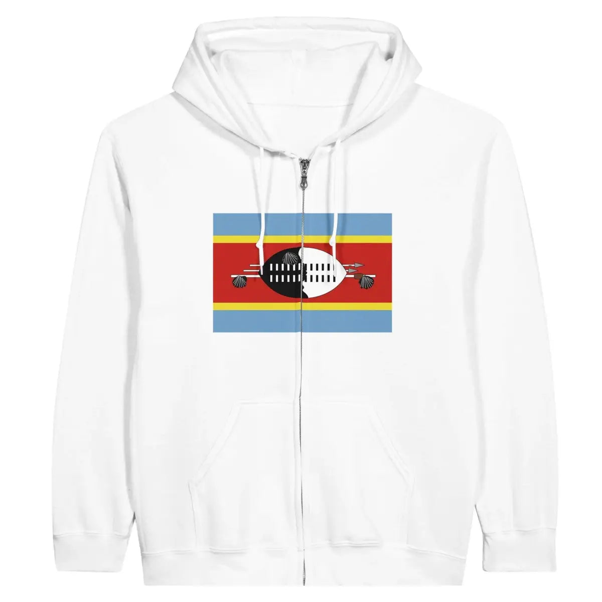 Sweat à capuche à fermeture éclair Drapeau de l'Eswatini - Pixelforma 