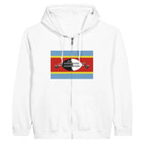 Sweat à capuche à fermeture éclair Drapeau de l'Eswatini - Pixelforma 