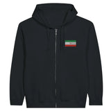 Sweat à capuche à fermeture éclair Drapeau de l'Iran en broderie - Pixelforma 