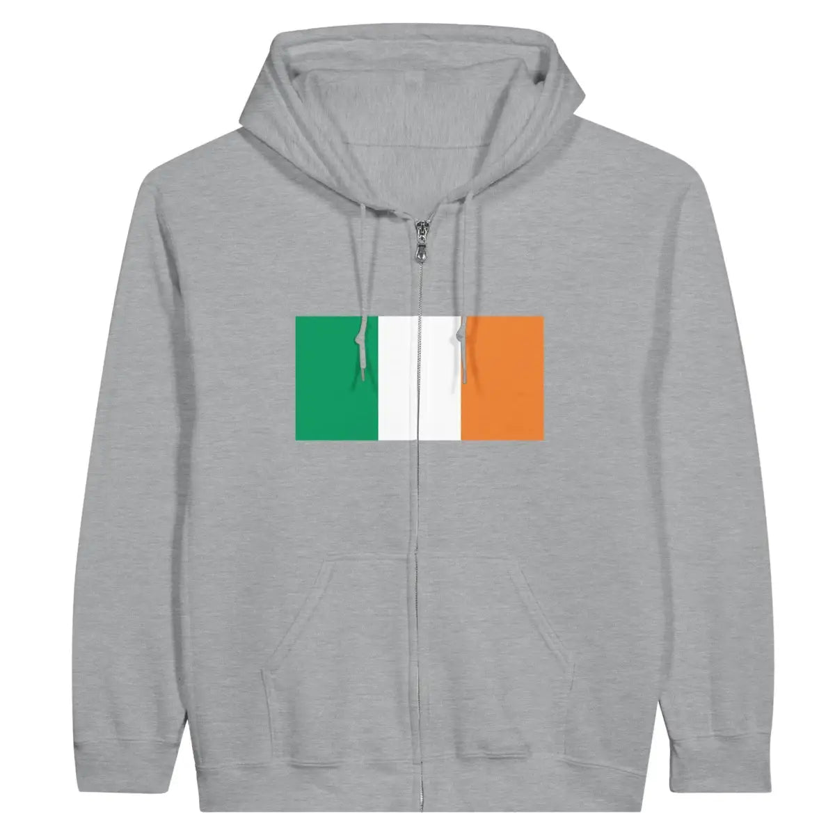 Sweat à capuche à fermeture éclair Drapeau de l'Irlande - Pixelforma 