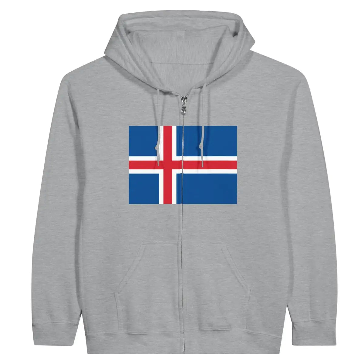 Sweat à capuche à fermeture éclair Drapeau de l'Islande - Pixelforma 