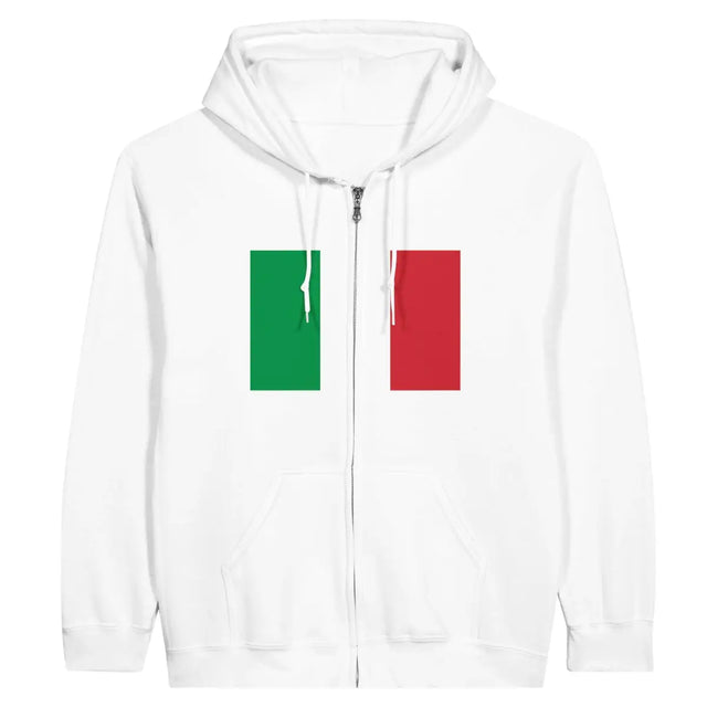 Sweat à capuche à fermeture éclair Drapeau de l'Italie - Pixelforma 