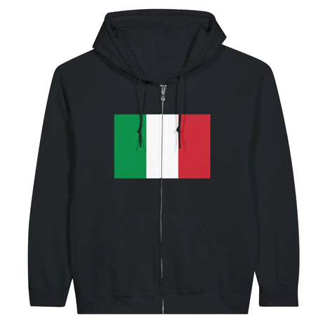 Sweat à capuche à fermeture éclair Drapeau de l'Italie - Pixelforma 