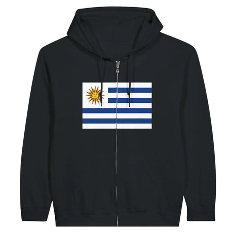 Sweat à capuche à fermeture éclair Drapeau de l'Uruguay - Pixelforma 