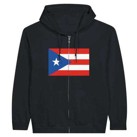 Sweat à capuche à fermeture éclair Drapeau de Porto Rico - Pixelforma 