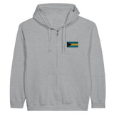 Sweat à capuche à fermeture éclair Drapeau des Bahamas en broderie - Pixelforma 