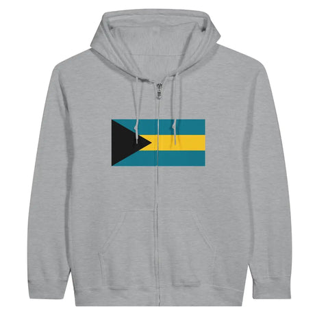 Sweat à capuche à fermeture éclair Drapeau des Bahamas - Pixelforma 