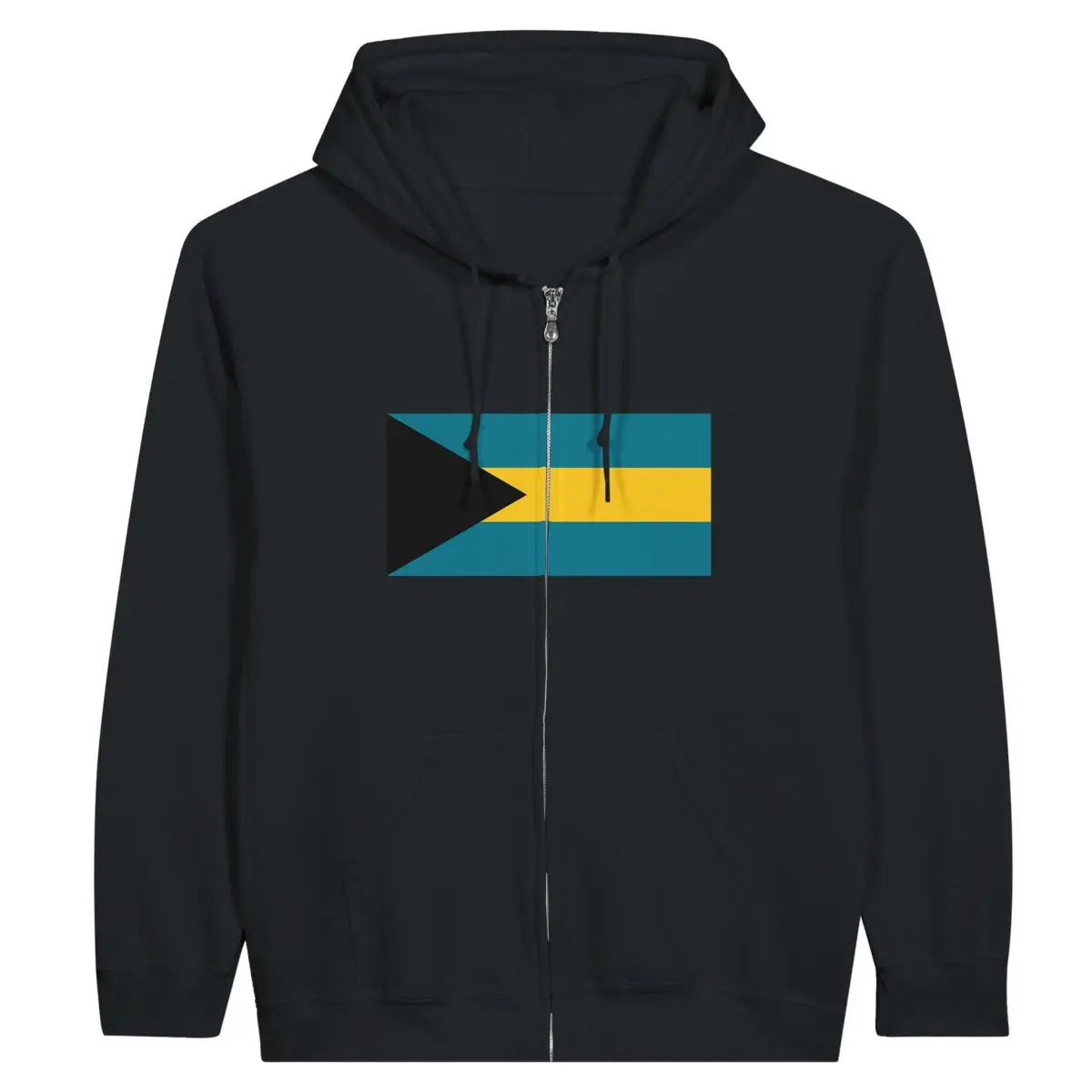 Sweat à capuche à fermeture éclair Drapeau des Bahamas - Pixelforma 