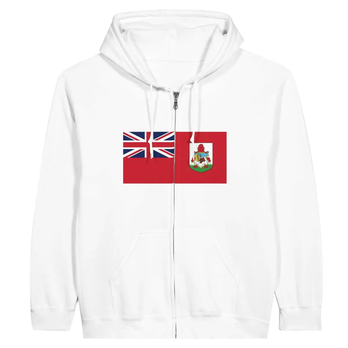 Sweat à capuche à fermeture éclair Drapeau des Bermudes - Pixelforma 