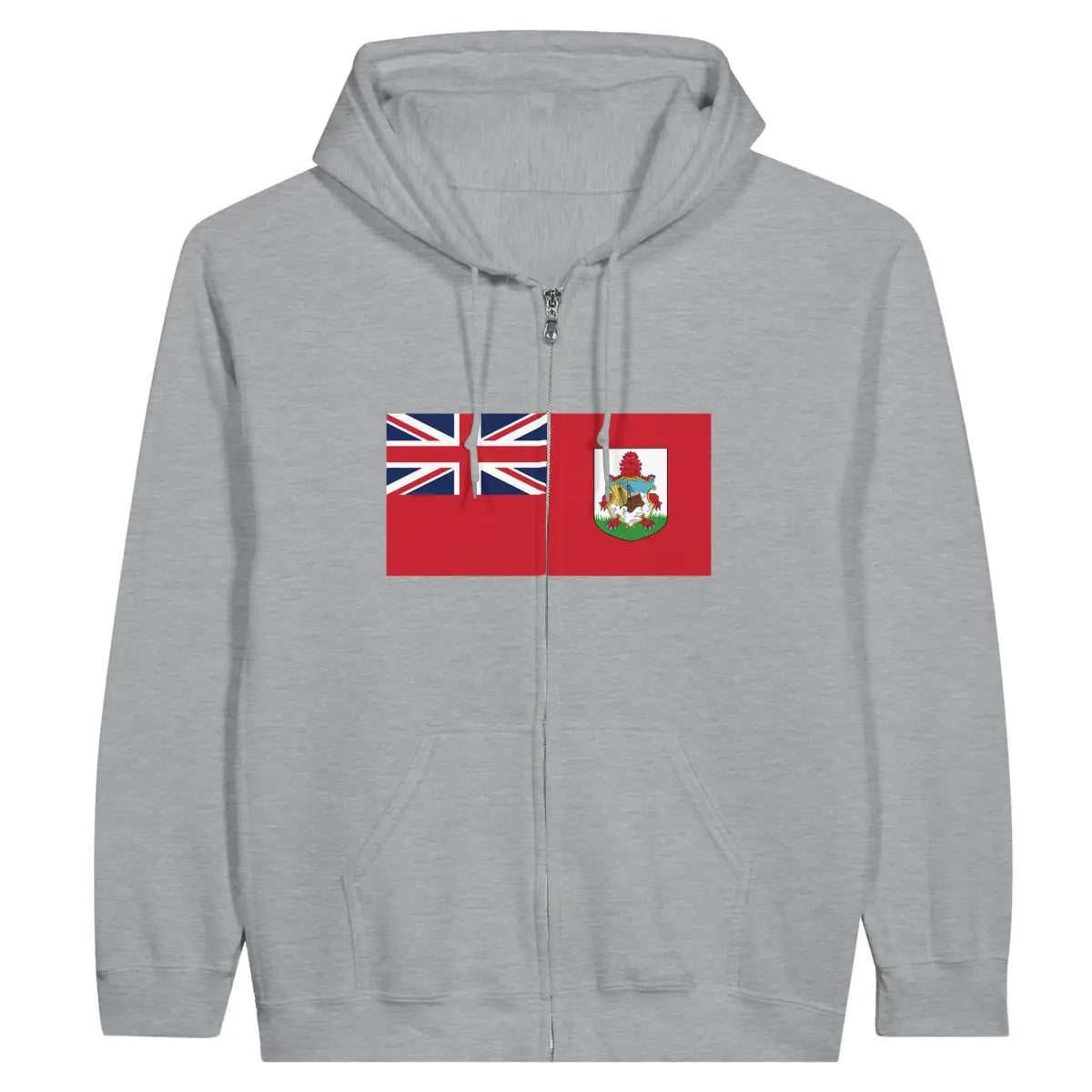 Sweat à capuche à fermeture éclair Drapeau des Bermudes - Pixelforma 