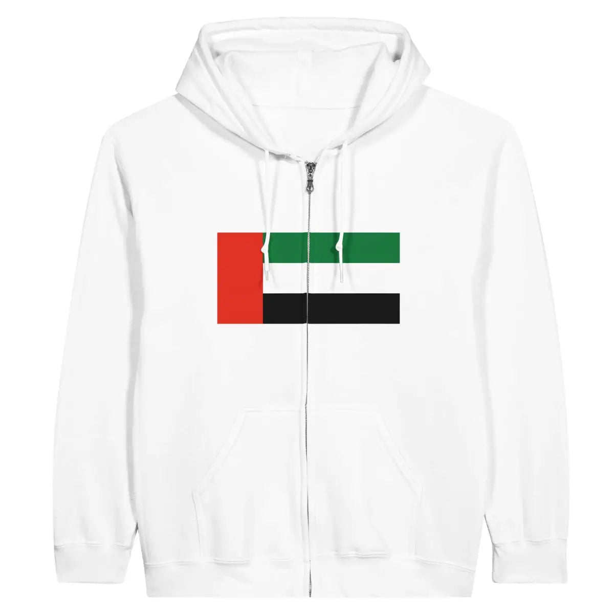 Sweat à capuche à fermeture éclair Drapeau des Émirats arabes unis - Pixelforma 