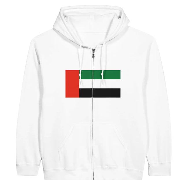 Sweat à capuche à fermeture éclair Drapeau des Émirats arabes unis - Pixelforma 