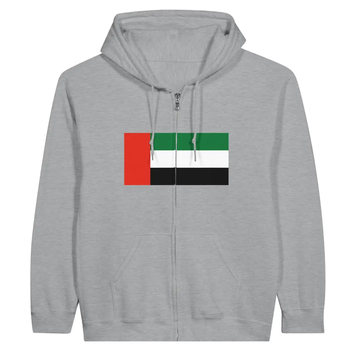 Sweat à capuche à fermeture éclair Drapeau des Émirats arabes unis - Pixelforma 