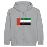 Sweat à capuche à fermeture éclair Drapeau des Émirats arabes unis - Pixelforma 