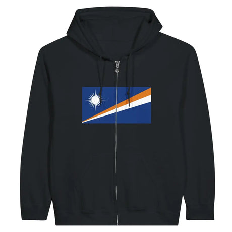 Sweat à capuche à fermeture éclair Drapeau des Îles Marshall - Pixelforma 