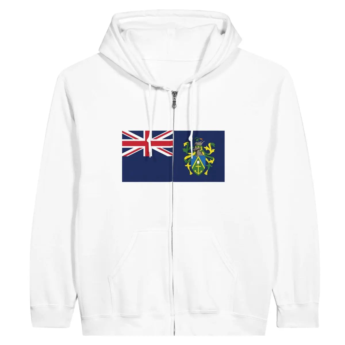 Sweat à capuche à fermeture éclair Drapeau des îles Pitcairn - Pixelforma 