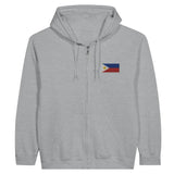 Sweat à capuche à fermeture éclair Drapeau des Philippines en broderie - Pixelforma 