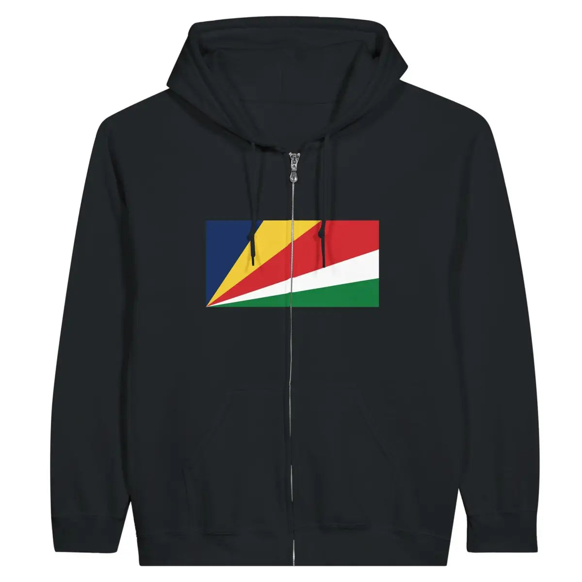 Sweat à capuche à fermeture éclair Drapeau des Seychelles - Pixelforma 