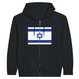 Sweat à capuche à fermeture éclair Drapeau d'Israël - Pixelforma 