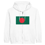 Sweat à capuche à fermeture éclair Drapeau du Bangladesh - Pixelforma 