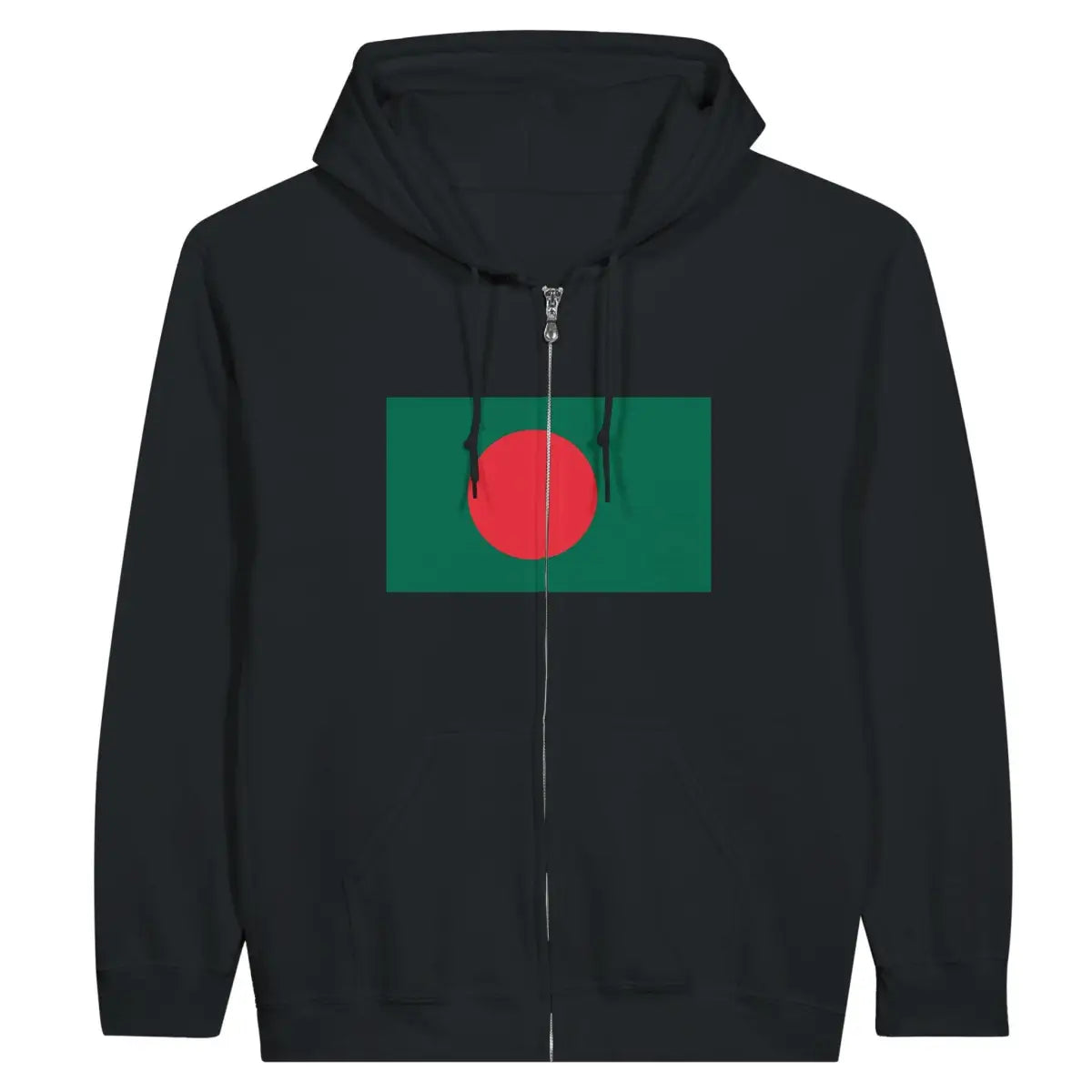 Sweat à capuche à fermeture éclair Drapeau du Bangladesh - Pixelforma 