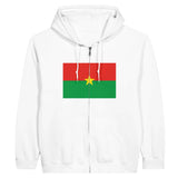 Sweat à capuche à fermeture éclair Drapeau du Burkina Faso - Pixelforma 