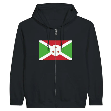 Sweat à capuche à fermeture éclair Drapeau du Burundi - Pixelforma 