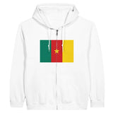 Sweat à capuche à fermeture éclair Drapeau du Cameroun - Pixelforma 