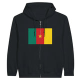 Sweat à capuche à fermeture éclair Drapeau du Cameroun - Pixelforma 