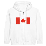 Sweat à capuche à fermeture éclair Drapeau du Canada - Pixelforma 