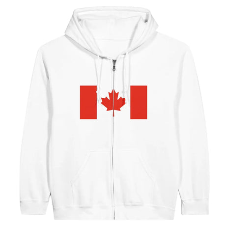 Sweat à capuche à fermeture éclair Drapeau du Canada - Pixelforma 