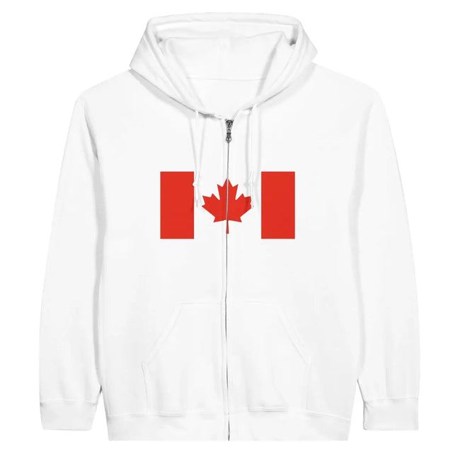 Sweat à capuche à fermeture éclair Drapeau du Canada - Pixelforma 