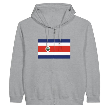 Sweat à capuche à fermeture éclair Drapeau du Costa Rica - Pixelforma 