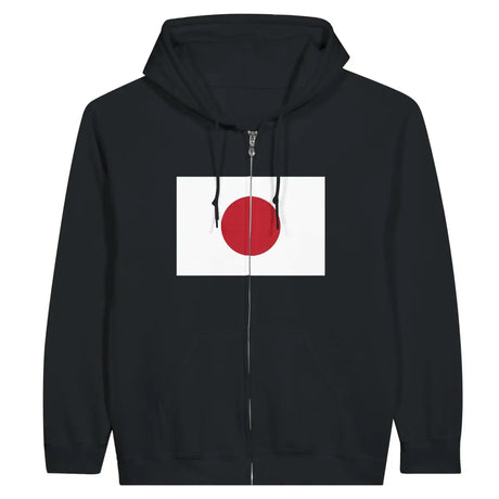 Sweat à capuche à fermeture éclair Drapeau du Japon - Pixelforma 