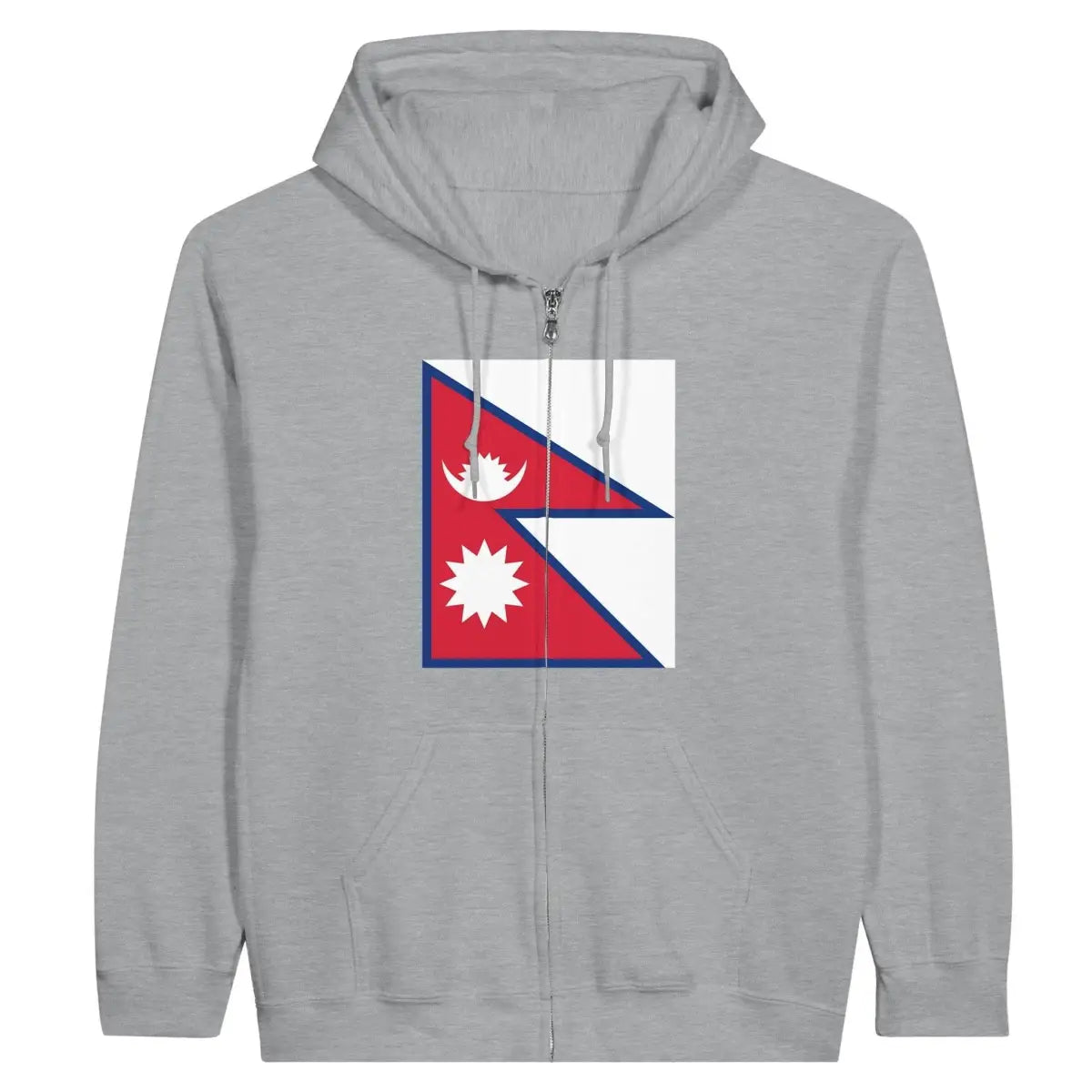 Sweat à capuche à fermeture éclair Drapeau du Népal - Pixelforma 