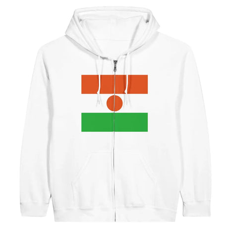 Sweat à capuche à fermeture éclair Drapeau du Niger - Pixelforma 